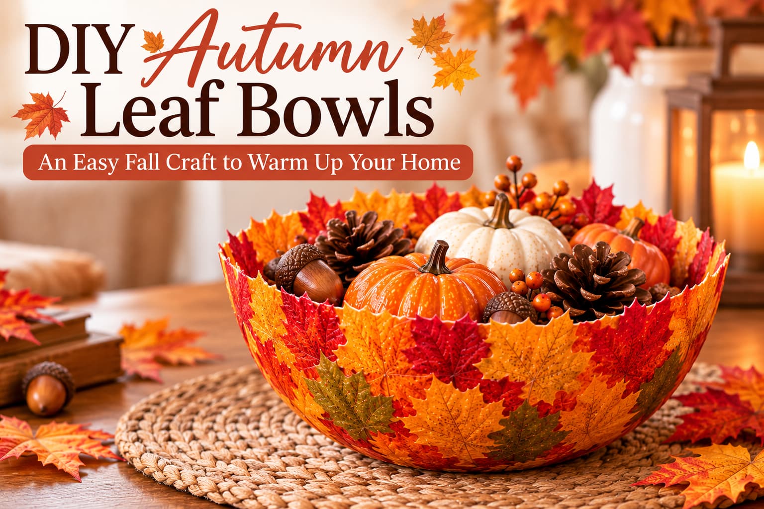 DIY Autumn Leaf Bowls : An Easy Fall Craft to Warm Up Your Home